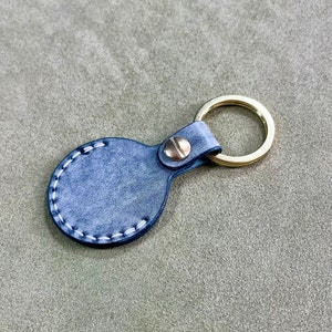 AirTag Schlüsselanhänger aus Leder mit abnehmbaren Schlüsselring