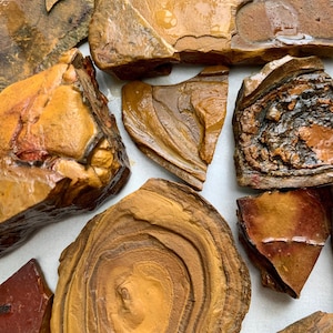Ochre Rocks with Natural Pigments, Paint Pots, Raw Ochre Red and Yellow Rocks image 1