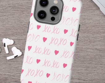 XOXO Phone Case Girly Gift for Her Cute iPhone 15 14 13 12 11 X Pro Max Mini Samsung Galaxy Ultra Plus Google Pixel Pro Impact Resistance