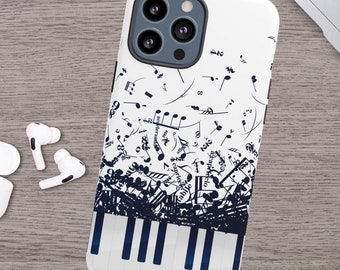 Music Phone Case Piano Lover Gift iPhone 15 14 13 12 11 X Pro Max Mini Samsung Galaxy Ultra Plus Google Pixel Pro XL Impact Resistance