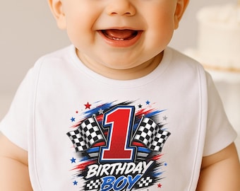 Race Car Birthday Bib Boy, Personalized First Birthday Bib, Two Fast Cake Smash Bib, Racing Party Baby Bib, Custom Name Birthday Outfit