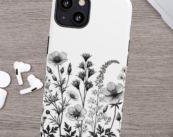 Floral Phone Case Flower Phone Case iPhone 8 11 12 13 14 15 16 X Pro Max Samsung Galaxy 20 21 22 23 24 Plus Ultra Google Pixel 5 6 7 8 Pro
