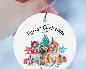 Fur-st Christmas Together Ornament | Personalized Dog Ornament | Pet Lover Gift | Custom Family Ornament 2025 | Christmas Keepsake