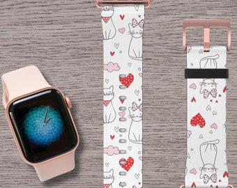 Cat Watch Band Gift for Cat Lover Animal Smart Watch Band Crazy Cat Lady Gift Apple Watch Strap Replacement Watch Band 38-41mm 42-45mm