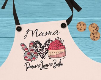 Personalized Apron For Women Cooking Apron Gift for Mom Bbq Apron Mother's Day Baking Apron Gift for Nana Hostess Gift Housewarming Gift