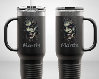 Scary Clown Tumbler Halloween Clown 40Oz Tumbler Horror Movie Tumbler Horror Fan Gift for Him Creepy Clown Scary Cup Creepy Tumbler