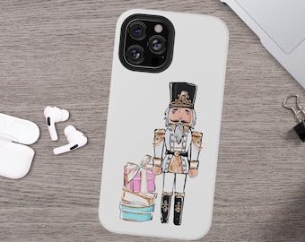 Nutcracker Phone Case Christmas Gift Holiday Phone Impact-Resistant Case for iPhone 15 14 13 12 11 Pro Max Mini Samsung Galaxy Ultra Plus