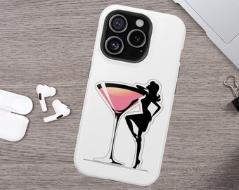 Martini Phone Case, Cute Girly Aesthetic Phone Case, iPhone 15 14 13 12 Case, Samsung Galaxy Case, Cocktail Case, Impact Cases