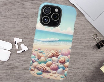 Seashell Phone Case, Beach Phone Cover, iPhone 15 14 13 12 11 Pro Max Case, Summer Phone Case, Samsung Galaxy Phone Case, Nautical Case