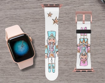 Christmas Watch Band Gift for Her Apple Watch Strap Nutcracker Watch Band Holiday Watch Band Apple Replacement Watch Band 38-41mm 42-45mm