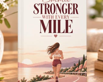 Running Journal, Personalized Notebook for Women, Stronger With Every Mile, Motivational Runner Gift, Lined or Blank Pages