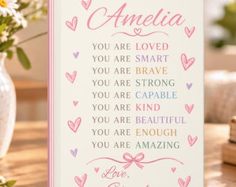 Personalized Journal for Granddaughter, Custom Name Journal, Affirmation Journal for Girls, Personalized Notebook, Gift From Grandma