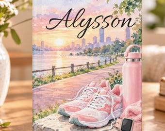 Personalized Notebook, Running Journal, Custom Name Journal for Runners, Running Gift for Women, Lined or Blank Pages