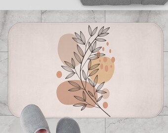 Boho Bath Mat Bathroom Decor Housewarming Gift  Bathroom Accessories Mr and Mrs Wedding Gift Bathroom Rugs Floral Bath Mat Wedding Gift