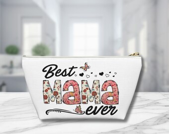 Best Mama Make Up Bag Personalized Birthday Gift Cosmetic Pouch Gift for Mum New Mom Accessories Bag Christmas Gift Toiletry Bag