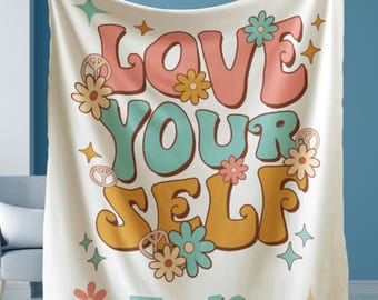 Personalized Daily Affirmation Blanket Housewarming Gift Custom Mental Health Awareness Gift Motivational Throw Mindfulness Gifts Self Love