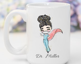 Doctor Surgeon Custom Ceramic Coffee Mug Handmade Birthday Gift, Personalized Best General Heart Surgeon Tea Cup Christmas Gift