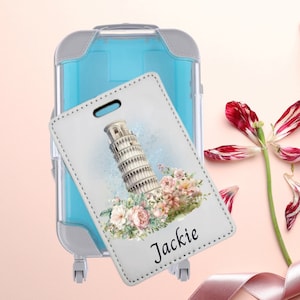 Italy Luggage Bag Handle Tag Custom Girls Trip Mini Suitcase Travel Gift Set, Personalized Cute Cruise Luggage Name Tag Birthday Gift Set