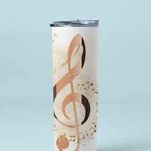 Music Note Tumbler, Personalized Gift, Musician Tumbler, Gift for Music Lover, Music Note Gift, Music Teacher Gift, Guitar Teacher Cup, image 2