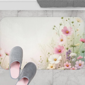 Wildflower Bathroom Shower Curtain Housewarming Gift, Floral Home Decor, Botanical Curtain, Wildflowers Decor, Floral Bathroom, Flowers image 6