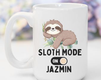 Sloth Coffee Mug Gift For Sloth Lover Cute Sloth Mug Funny Sloth Tea Cup Coffee Lover Gift Spirit Animal Mug Coworker Caffeine Addict Gift