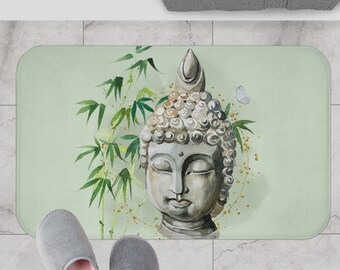 Japanese Decor Housewarming Gift Japanese Bath Mat Asian Bathroom Bathroom Accessories Non Slip Bath Mat Microfiber Memory Foam Bath Mat