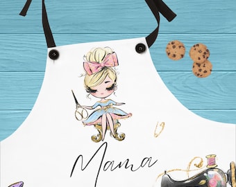 Sewing Apron Personalized Gift for Her Crafter Apron Gift for Women Custom Apron Gift for Mom Mother's Day Art Smock Crafting Apron Gift