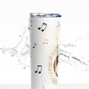 Music Note Tumbler, Personalized Gift, Musician Tumbler, Gift for Music Lover, Music Note Gift, Music Teacher Gift, Guitar Teacher Cup, image 5