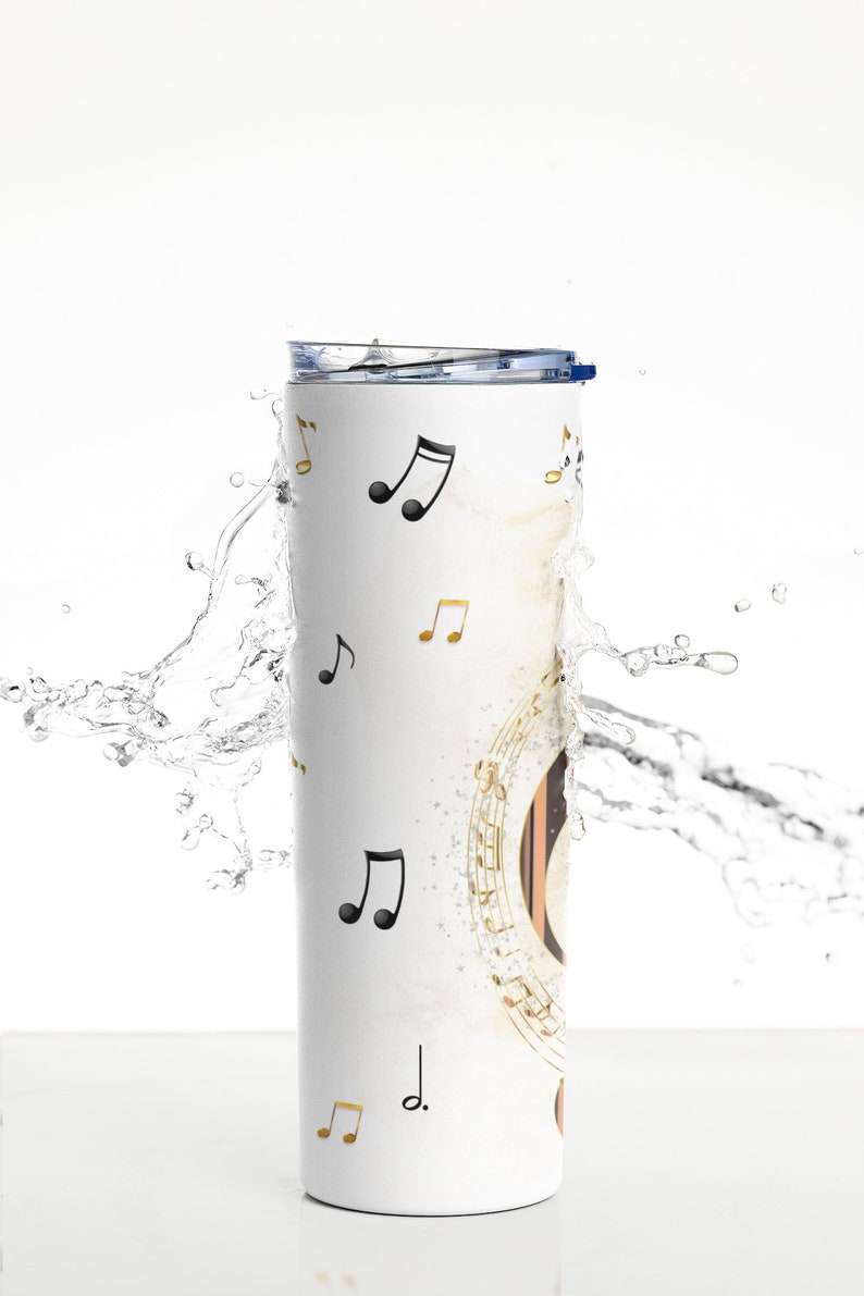 Music Note Tumbler, Personalized Gift, Musician Tumbler, Gift for Music Lover, Music Note Gift, Music Teacher Gift, Guitar Teacher Cup, image 5