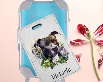 Luggage Bag Tag Handle Custom Name Dog Mom Gift in Mini Suitcase in Gift Box Set, Personalized Luggage Bag Gift Set for Dog Lover