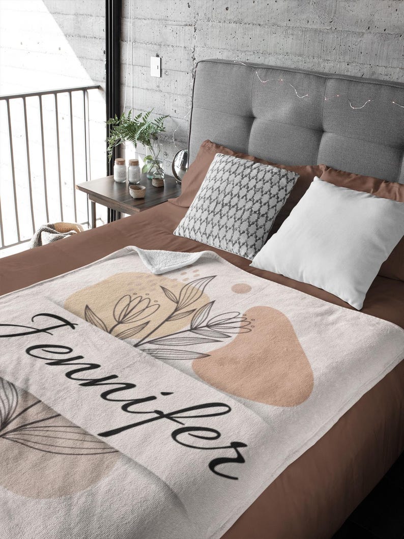 Boho Blanket Personalized Sister Birthday Gift Sherpa Fleece Blanket
