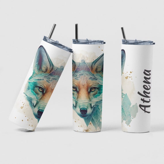 Personalized Tumbler Cup insulated hot/cold 20oz - The Glass Fox