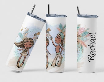 Native American Couple Tumbler, Personalized Tumbler, Tumbler Cup for Women Native, Native American Gift, Gift for Friend, Indigenous gift