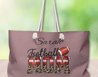 Sports Mom Tote Bag Personalized Weekender Bag Birthday Gift For Sports Mom Game Day Tote Bag Team Mom Gift Shopping Bag Travel Tote