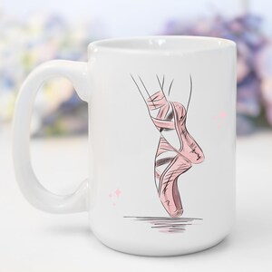 Ballerina Dancer Custom Ceramic Coffee Mug Dance Teacher Birthday Gift, Personalized Fun Ballet Recital Tea Mug Related Gift for Girls