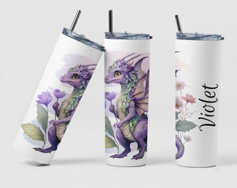 Dragon Tumbler, Sister Birthday Gift Tumbler, Dragon Drink Tumbler, Dragon Art Gift, Stainless Steel Tumbler with Personalization, Birthday