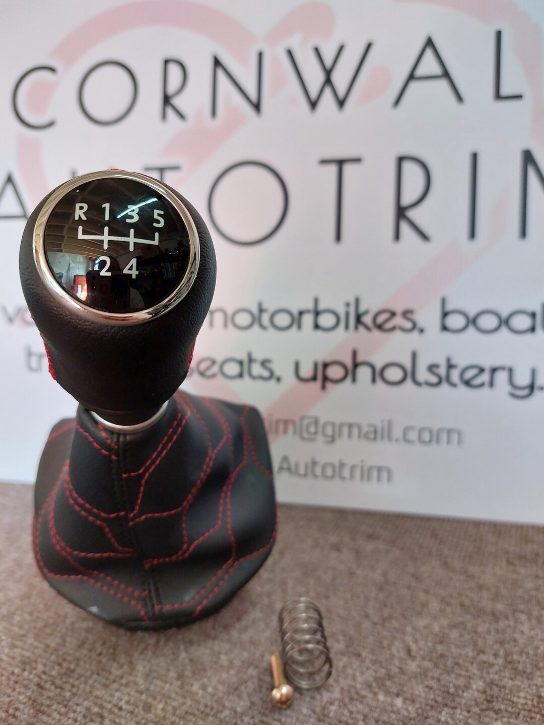 Genuine VW Leather Gearshift with Gaiter Gear Knob Cap - T6.1