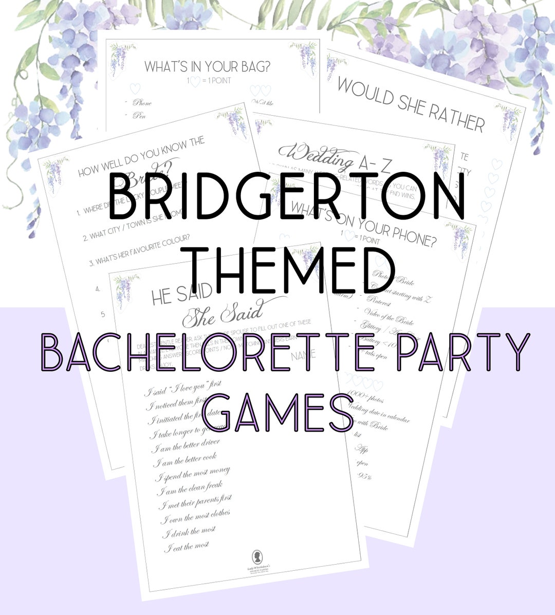 Bridgerton Themed Bachelorette Party Games Hen Party Games Digital