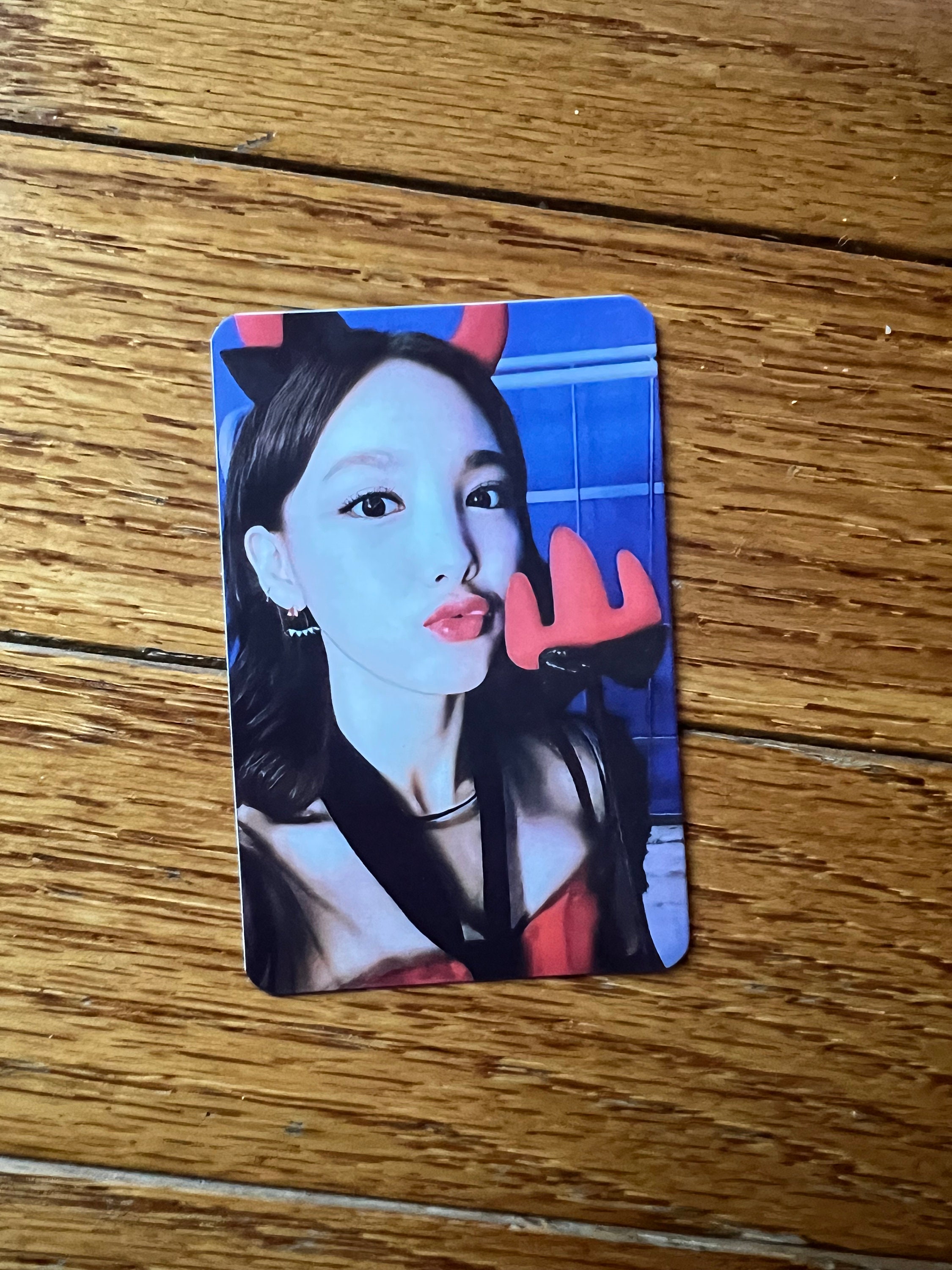 Twice NAYEON Devil Fan Made Photo Card - Etsy display picture 1