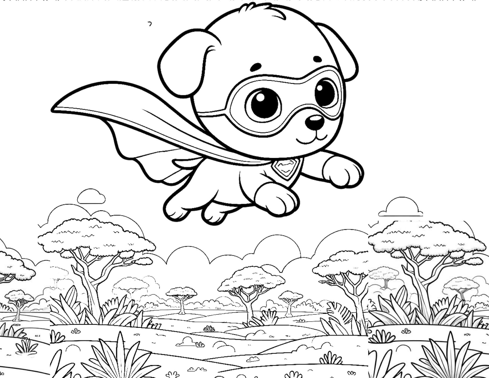 Superhero Puppy Coloring Book, Pages | Kids Adults| Dog Art Craft ...