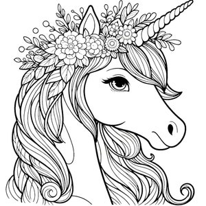 Livre de coloriage Licorne et Pégase | Coloriages animaux mignons en couleur pour filles | Cadeau des fêtes d'anniversaire d'un enfant | Bricolage éducatif et amusant pour les enfants |