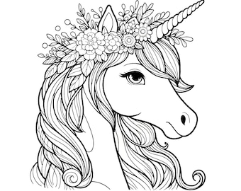 Unicorn and Pegasus Coloring Book | Girls Cute Animal Color Pages | Children's  Birthday Holiday Gift | Kids Fun and Education Craft |