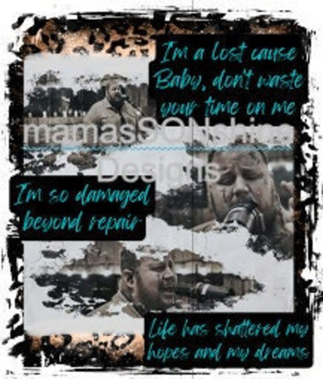 Jelly Roll Lyrics Design, PNG File, Sublimation or Screen Print File