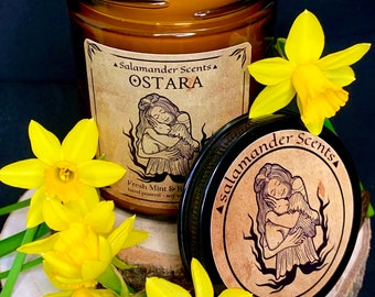 Ostara/Spring Equinox candle