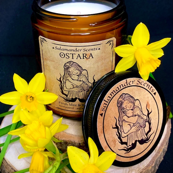 Ostara/Spring Equinox candle