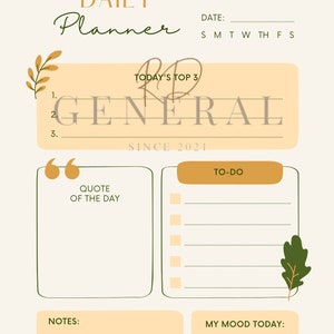 Daily Planner - Etsy