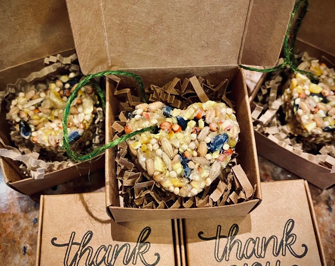 20 Bird Seed Heart Shaped Favors Bird Shaped Personalized Etsy