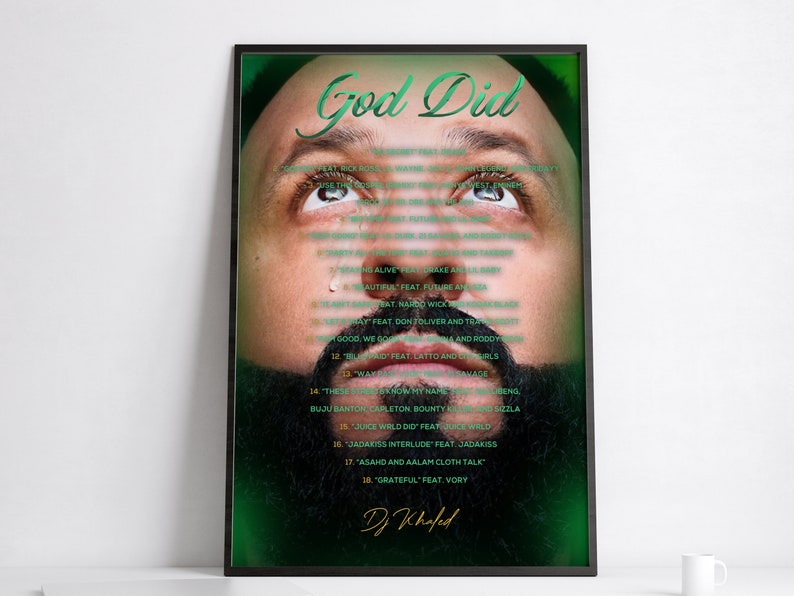 DJ Khaled god Did Album Music Print Poster Vinyl - Etsy