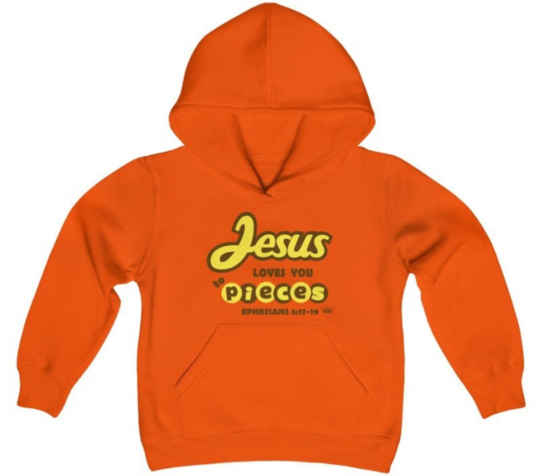 Kids JESUS LOVES You to Pieces Youth HOODIE, Christian Sweatshirt