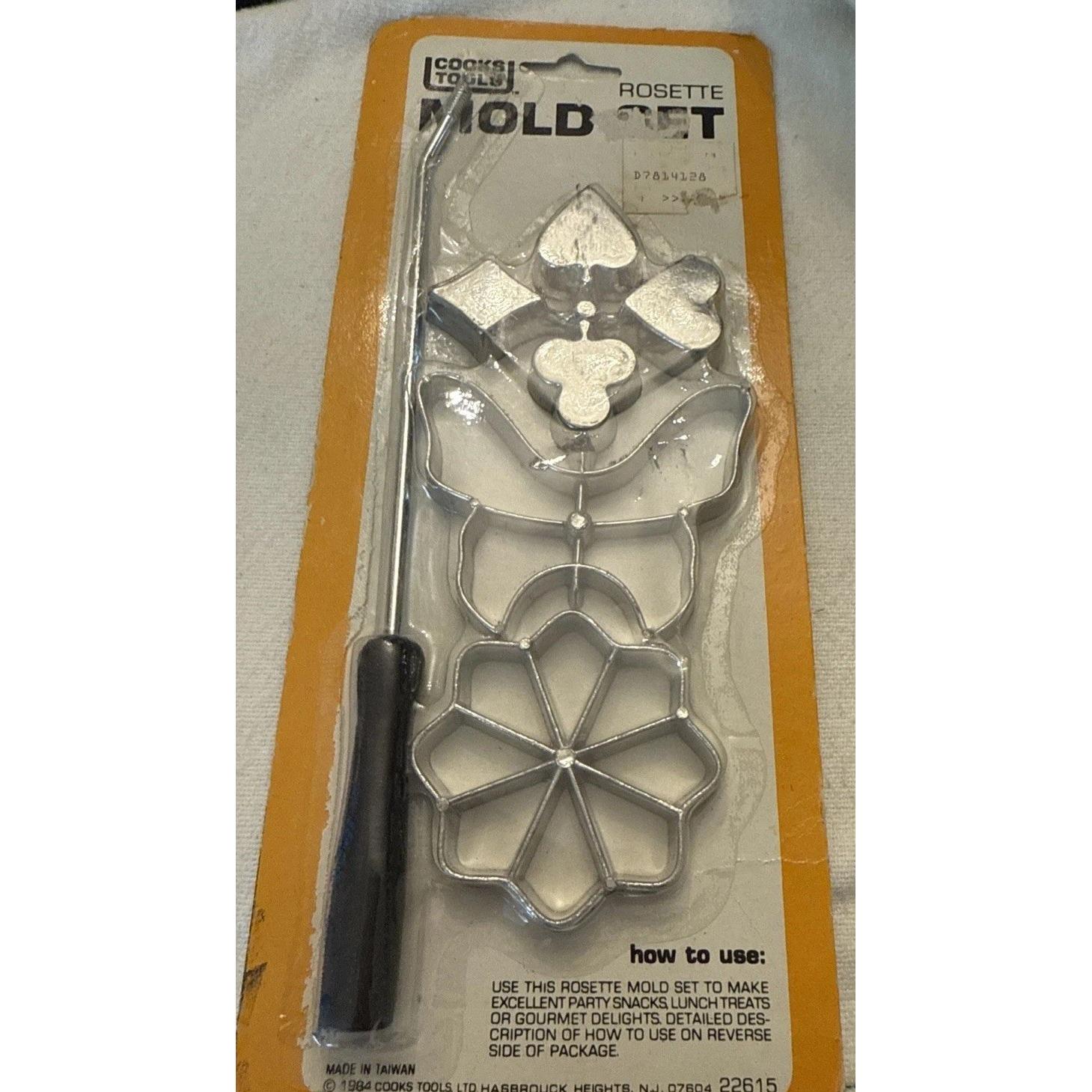 Cooks Tools - Vintage 1984 Rosette Aluminum Mold Set - #22615 NIB